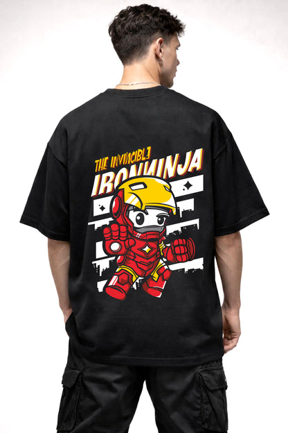 IRON NINJA GRAPHIC | BLACK OVERSIZED FIT TEE
