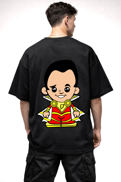 SHAZAM COMIC GRAPHIC | BLACK OVERSIZED FIT TEE