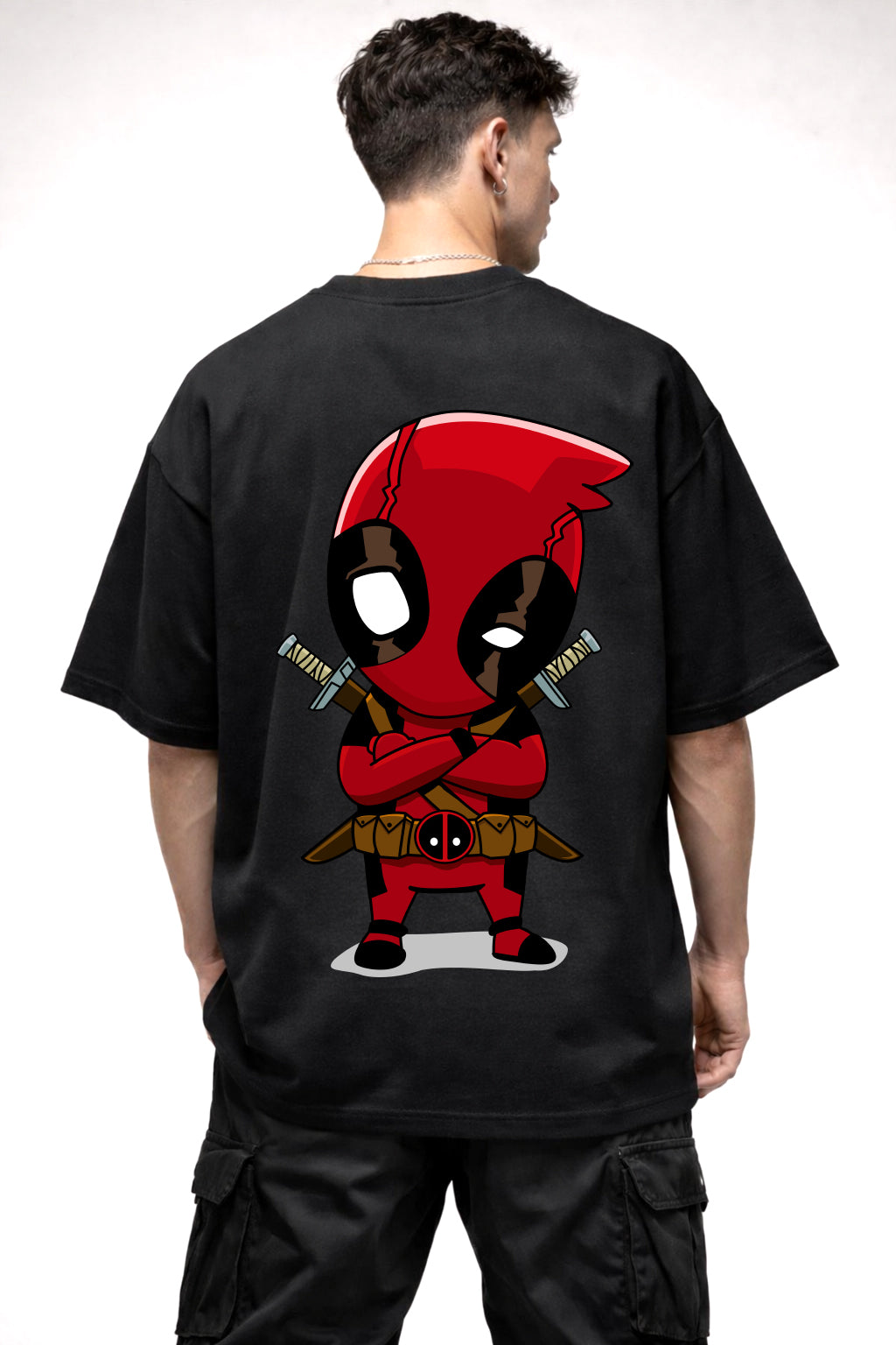 DEADPOOL COMIC GRAPHIC | BLACK OVERSIZED FIT TEE
