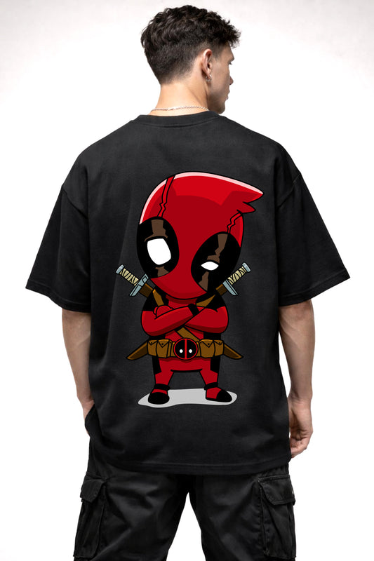 DEADPOOL COMIC GRAPHIC | BLACK OVERSIZED FIT TEE