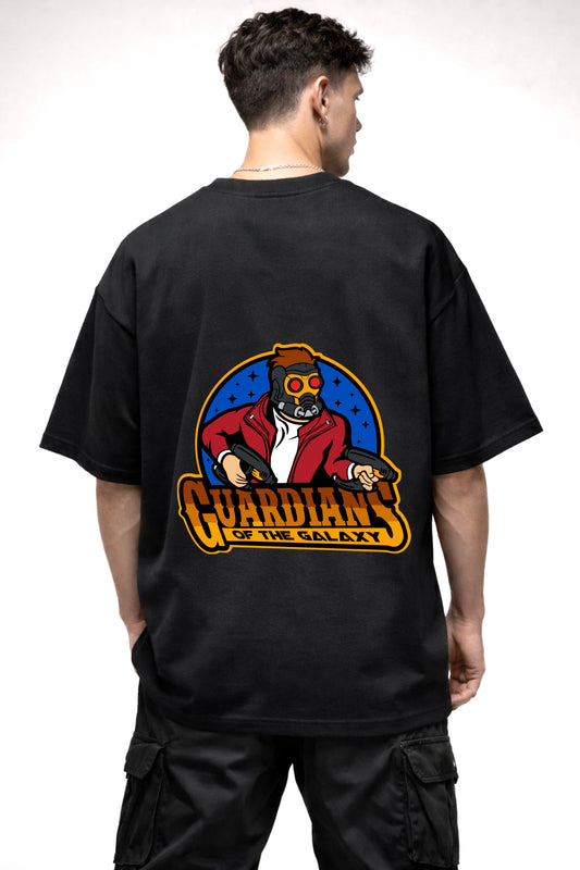 GUARDIANS OF GALAXY COMIC GRAPHIC | BLACK OVERSIZED FIT TEE