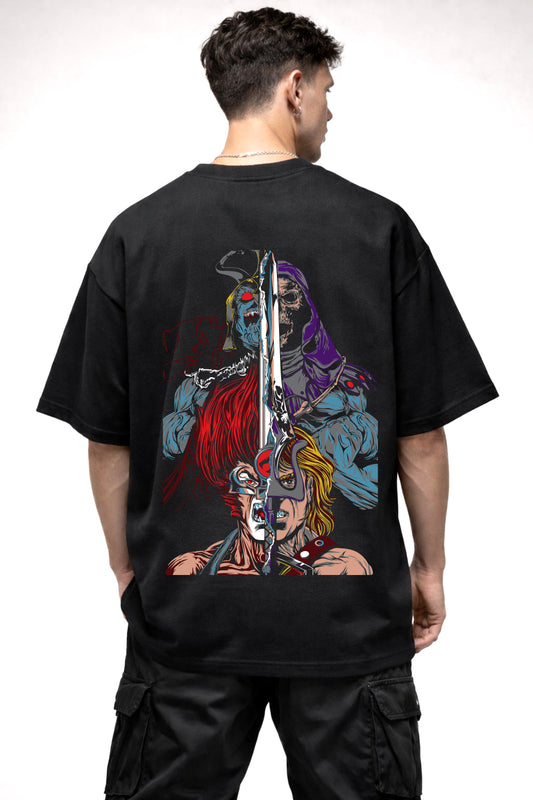 HEMAN COMIC GRAPHIC | BLACK OVERSIZED FIT TEE