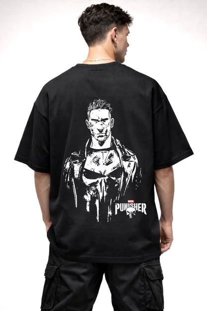 PUNISHER GRAPHIC | BLACK OVERSIZED FIT TEE