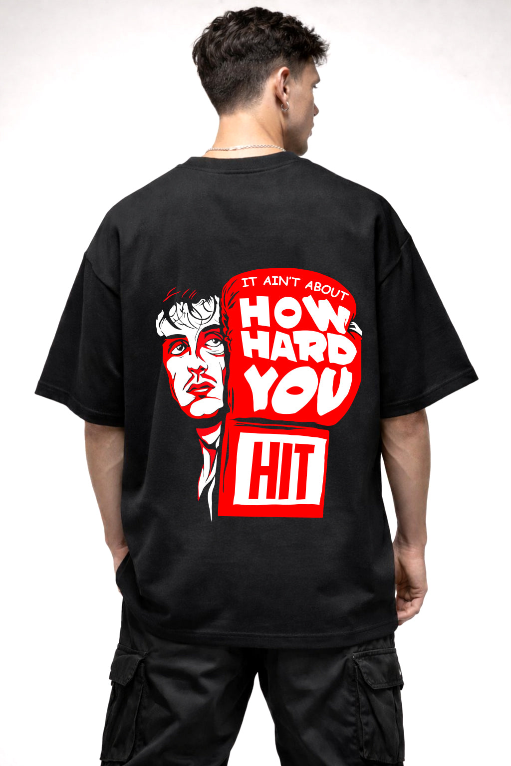 RAMBO GRAPHIC | BLACK OVERSIZED FIT TEE