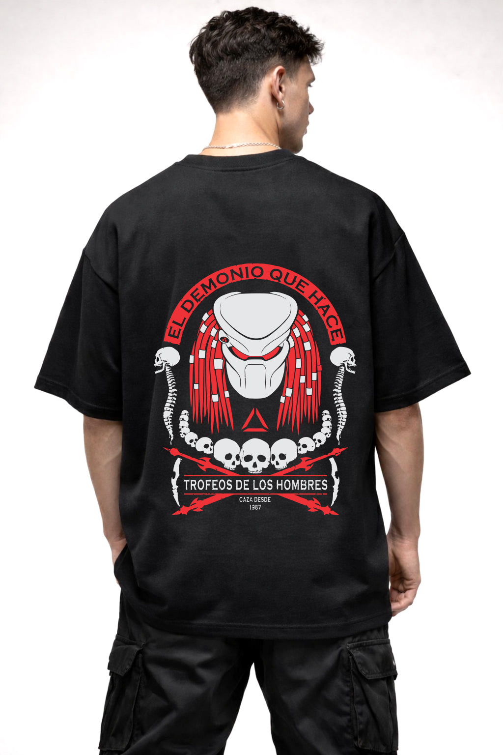 PREDACTOR EVIL GRAPHIC | BLACK OVERSIZED FIT TEE