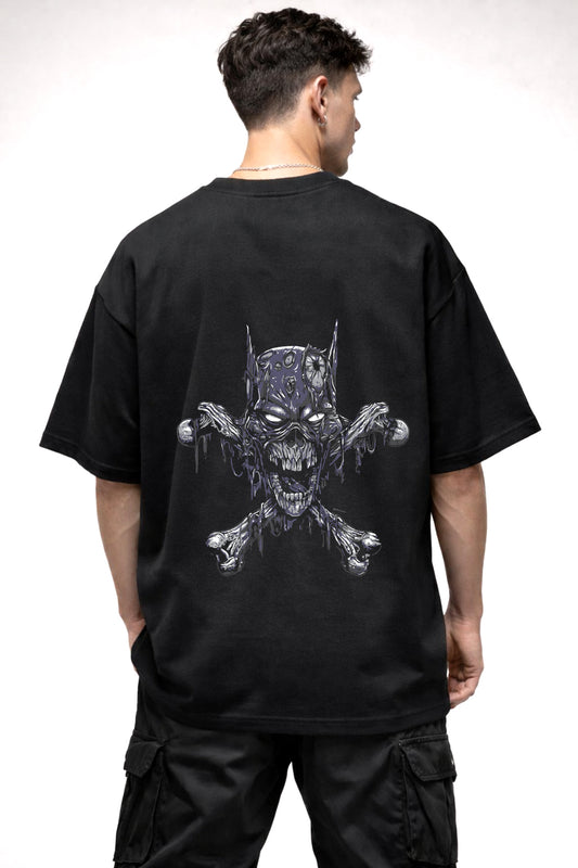 BATMAN SKULL FACE  GRAPHIC | BLACK OVERSIZED FIT TEE