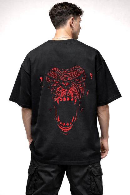 APE  GRAPHIC | BLACK OVERSIZED FIT TEE