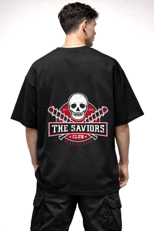 THE SAVIORS  GRAPHIC | BLACK OVERSIZED FIT TEE