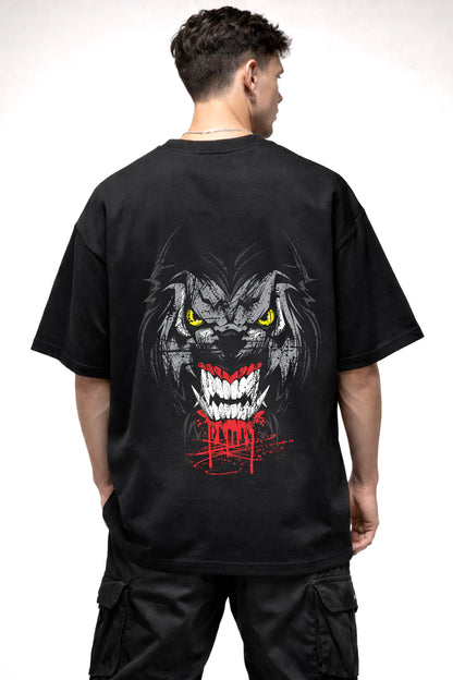 WOLF GRAPHIC | BLACK OVERSIZED FIT TEE