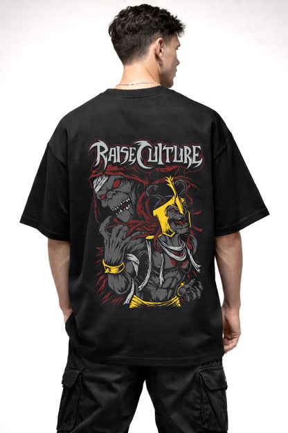 RAISE CULTURE GRAPHIC | BLACK OVERSIZED FIT TEE