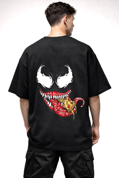 VENOM CARTOON GRAPHIC | BLACK OVERSIZED FIT TEE