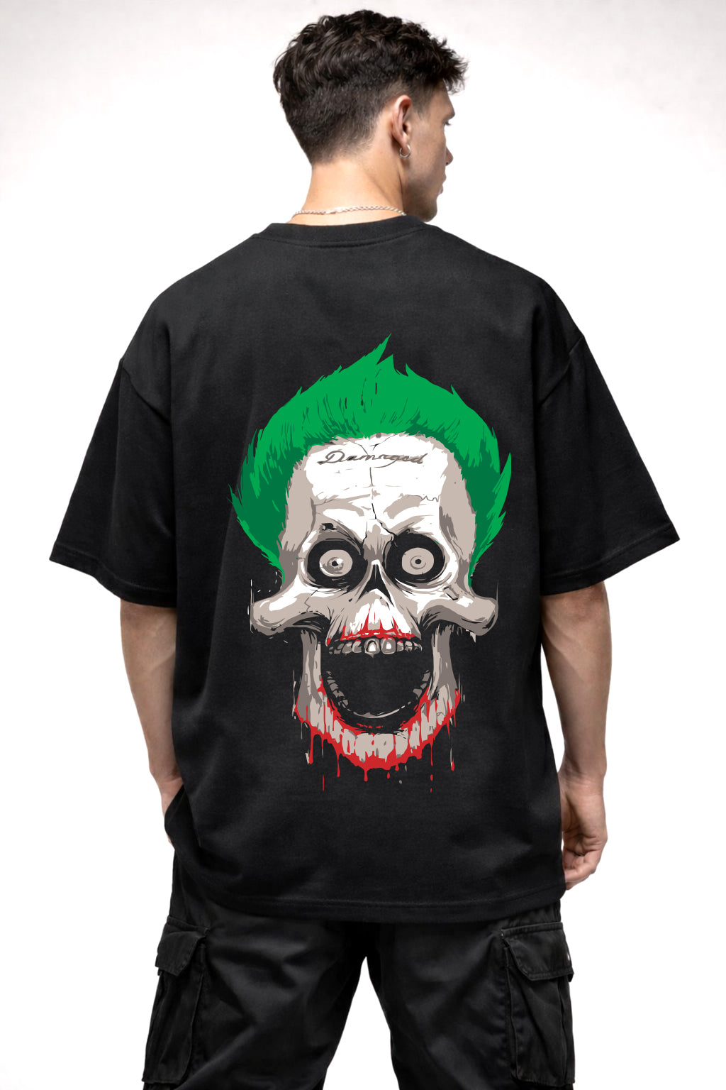 JOKER CARTOON GRAPHIC | BLACK OVERSIZED FIT TEE
