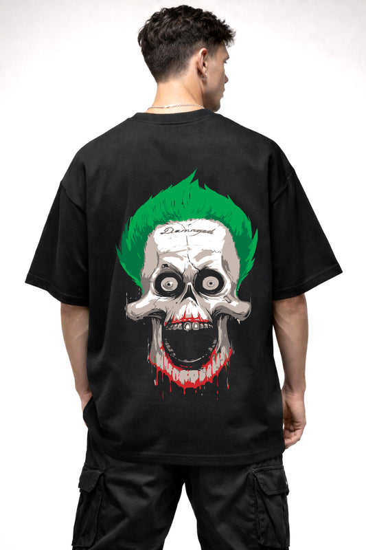 JOKER CARTOON GRAPHIC | BLACK OVERSIZED FIT TEE
