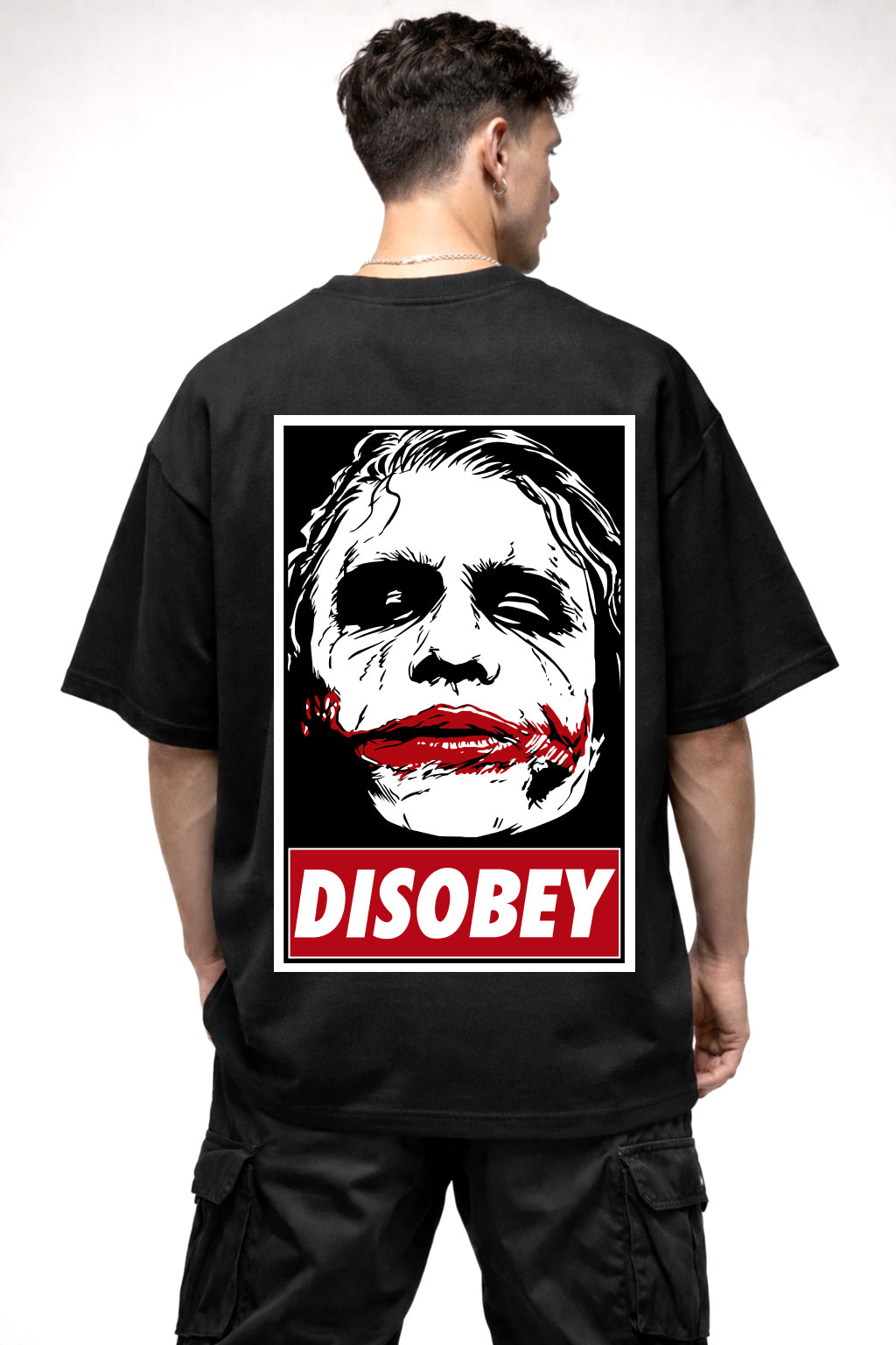 JOKER CARTOON GRAPHIC | BLACK OVERSIZED FIT TEE