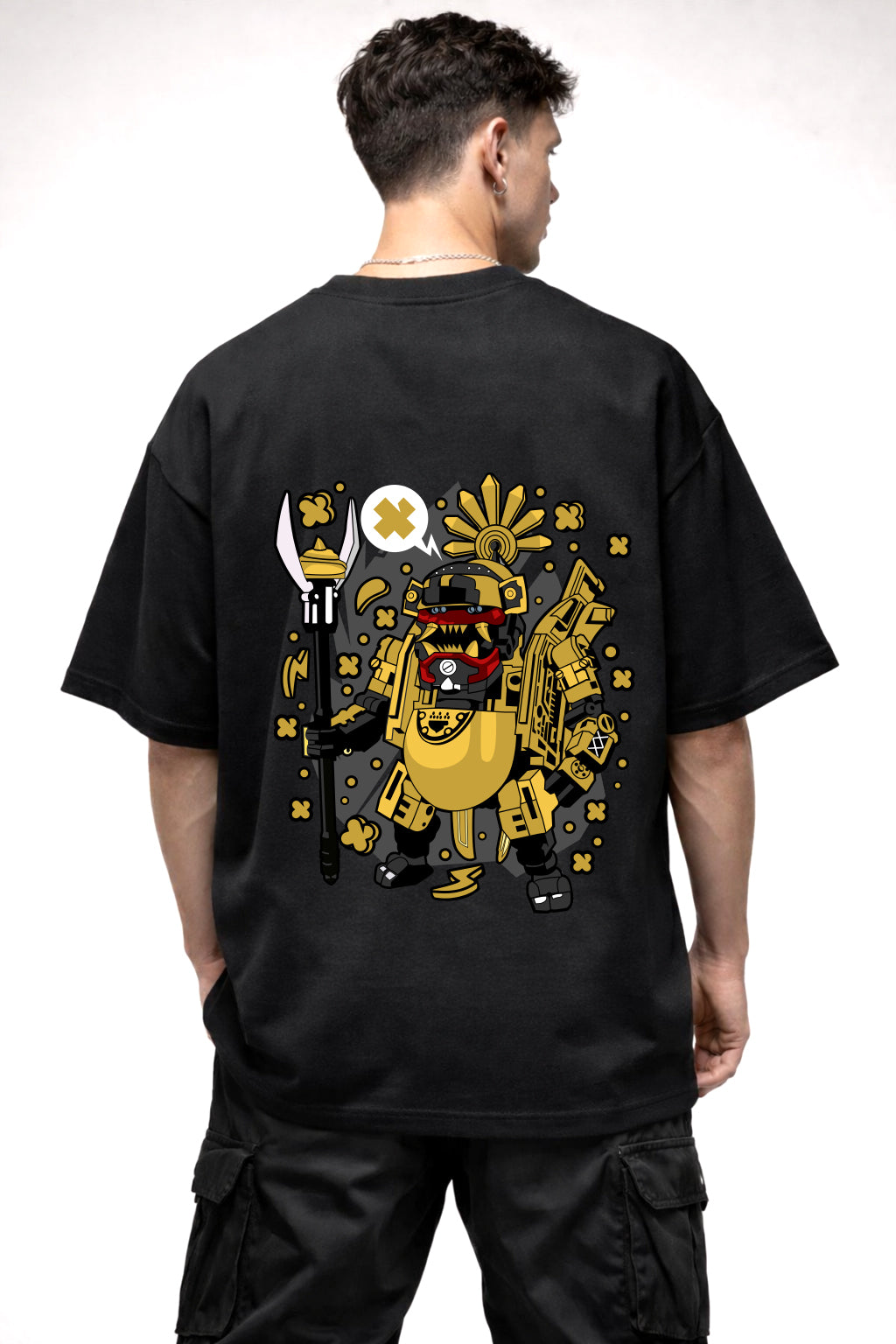 CARTOON GRAPHIC | BLACK OVERSIZED FIT TEE