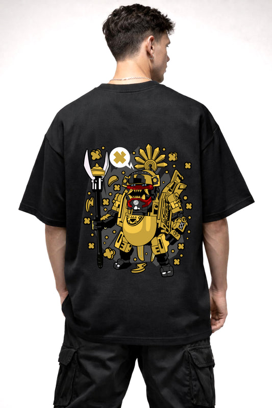 CARTOON GRAPHIC | BLACK OVERSIZED FIT TEE