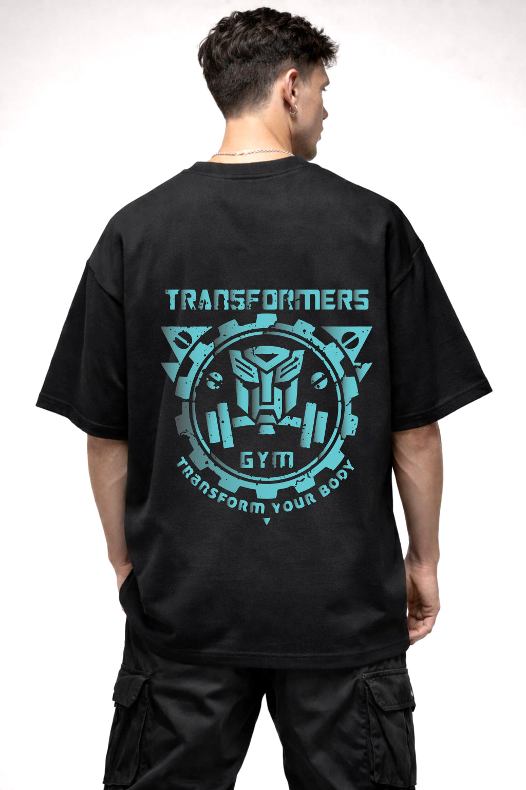 TRANSFORMERS GRAPHIC | BLACK OVERSIZED FIT TEE