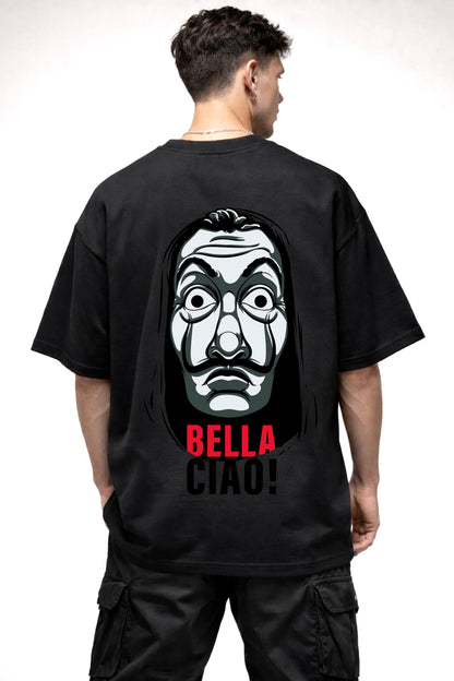 MONEY HEIST GRAPHIC | BLACK OVERSIZED FIT TEE