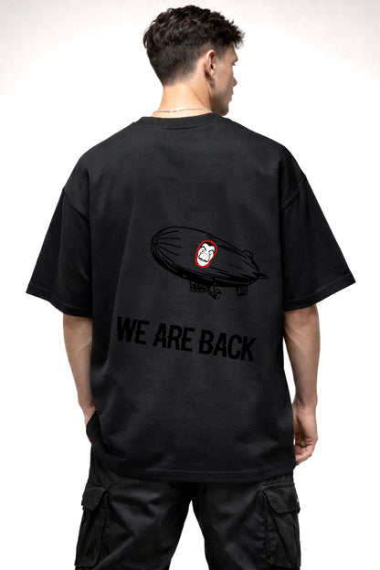 MONEY HEIST GRAPHIC | BLACK OVERSIZED FIT TEE