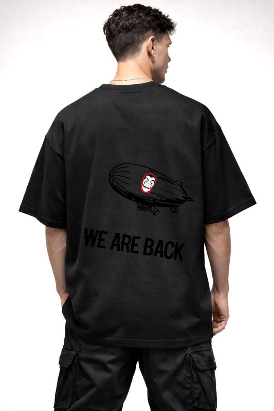 MONEY HEIST GRAPHIC | BLACK OVERSIZED FIT TEE