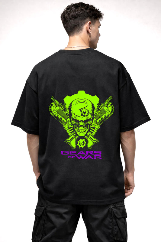 GEARS OF WAR GRAPHIC | BLACK OVERSIZED FIT TEE