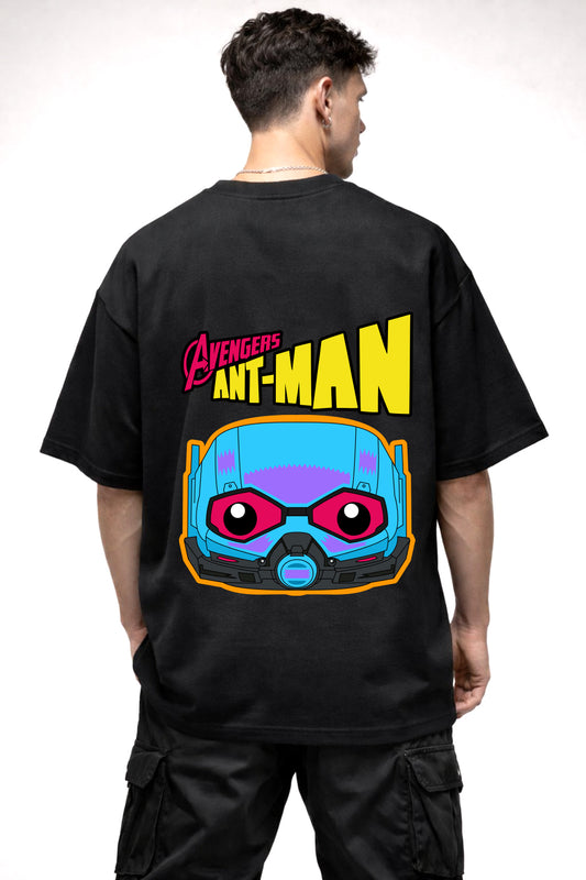 AVENGERS ANT-MAN CARTOON GRAPHIC | BLACK OVERSIZED FIT TEE