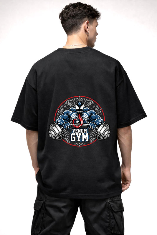 VENOM GYM GRAPHIC | BLACK OVERSIZED FIT TEE