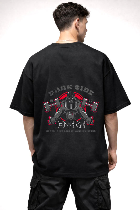 DARK SIDE GYM GRAPHIC | BLACK OVERSIZED FIT TEE