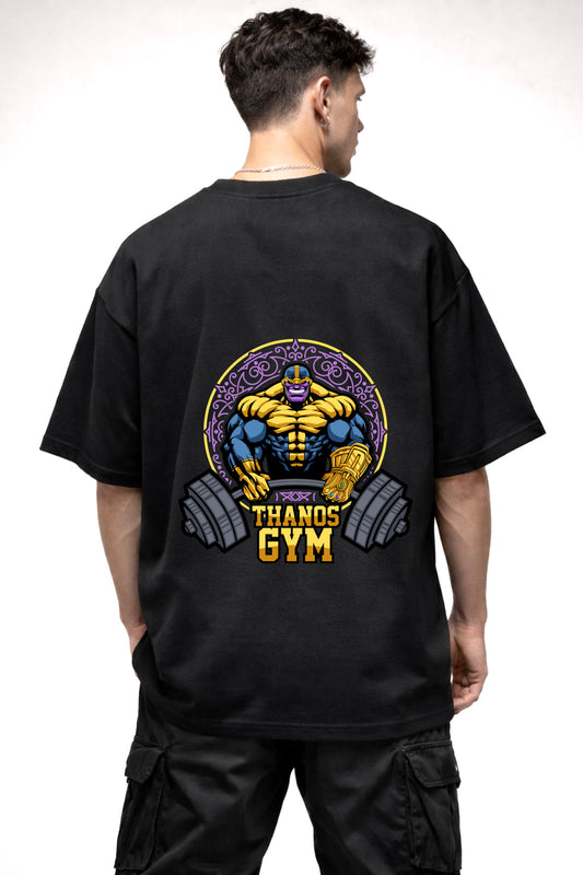 THANOS GYM GRAPHIC | BLACK OVERSIZED FIT TEE