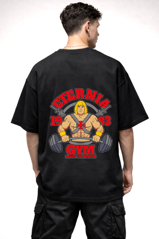 ETERNIA 1983 GYM GRAPHIC | BLACK OVERSIZED FIT TEE