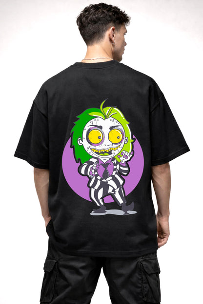 JOKER CARTOON GRAPHIC | BLACK OVERSIZED FIT TEE
