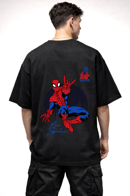 SPIDER MAN GRAPHIC | BLACK OVERSIZED FIT TEE