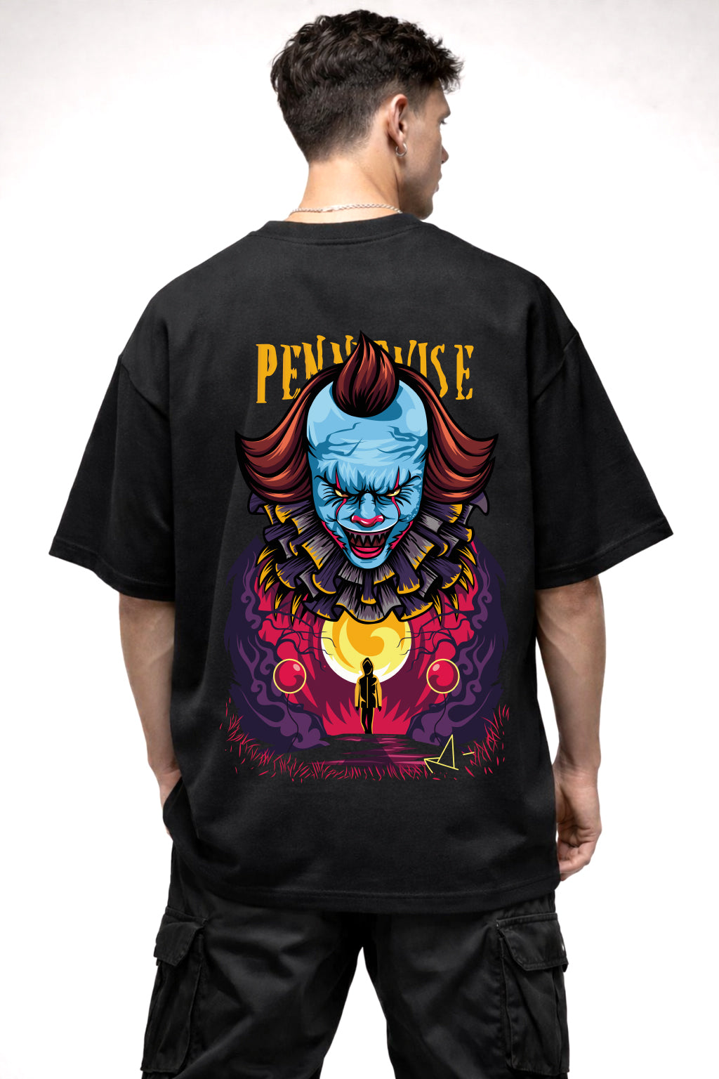 IT JOKER GRAPHIC | BLACK OVERSIZED FIT TEE