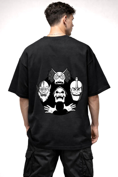 HE-MAN CARTOON GRAPHIC | BLACK OVERSIZED FIT TEE