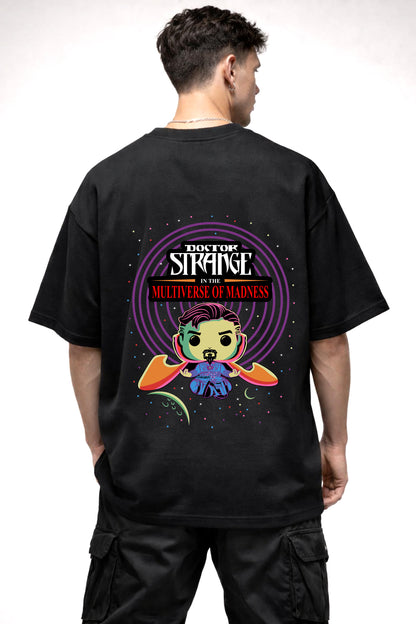 DOCTOR STRANGE CARTOON GRAPHIC | BLACK OVERSIZED FIT TEE
