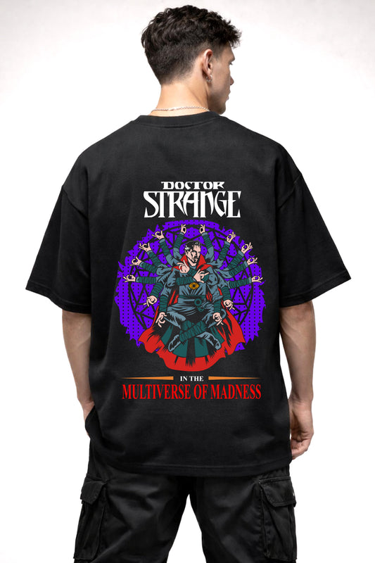 DOCTOR STRANGE CARTOON GRAPHIC | BLACK OVERSIZED FIT TEE
