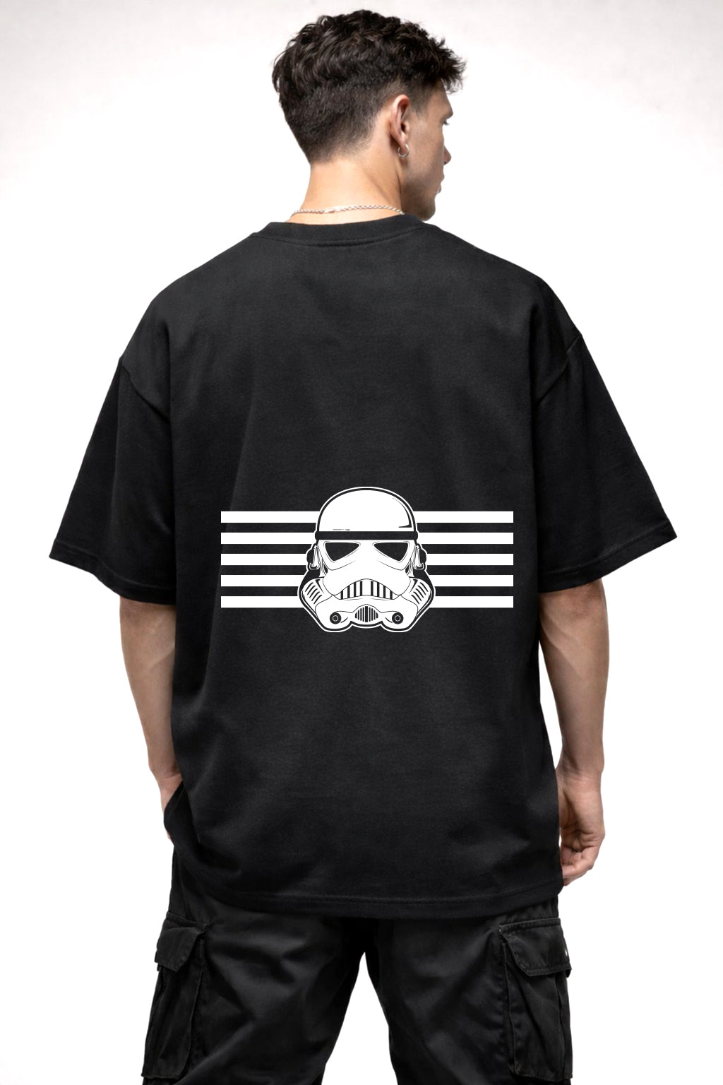 STAR WARS CARTOON GRAPHIC | BLACK OVERSIZED FIT TEE