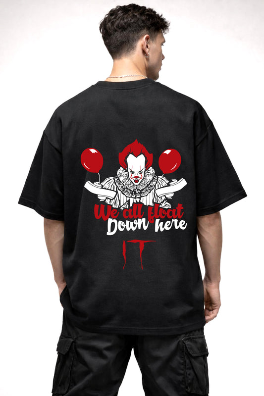 IT JOKER CARTOON GRAPHIC | BLACK OVERSIZED FIT TEE