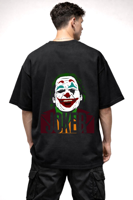 JOKER CARTOON GRAPHIC | BLACK OVERSIZED FIT TEE