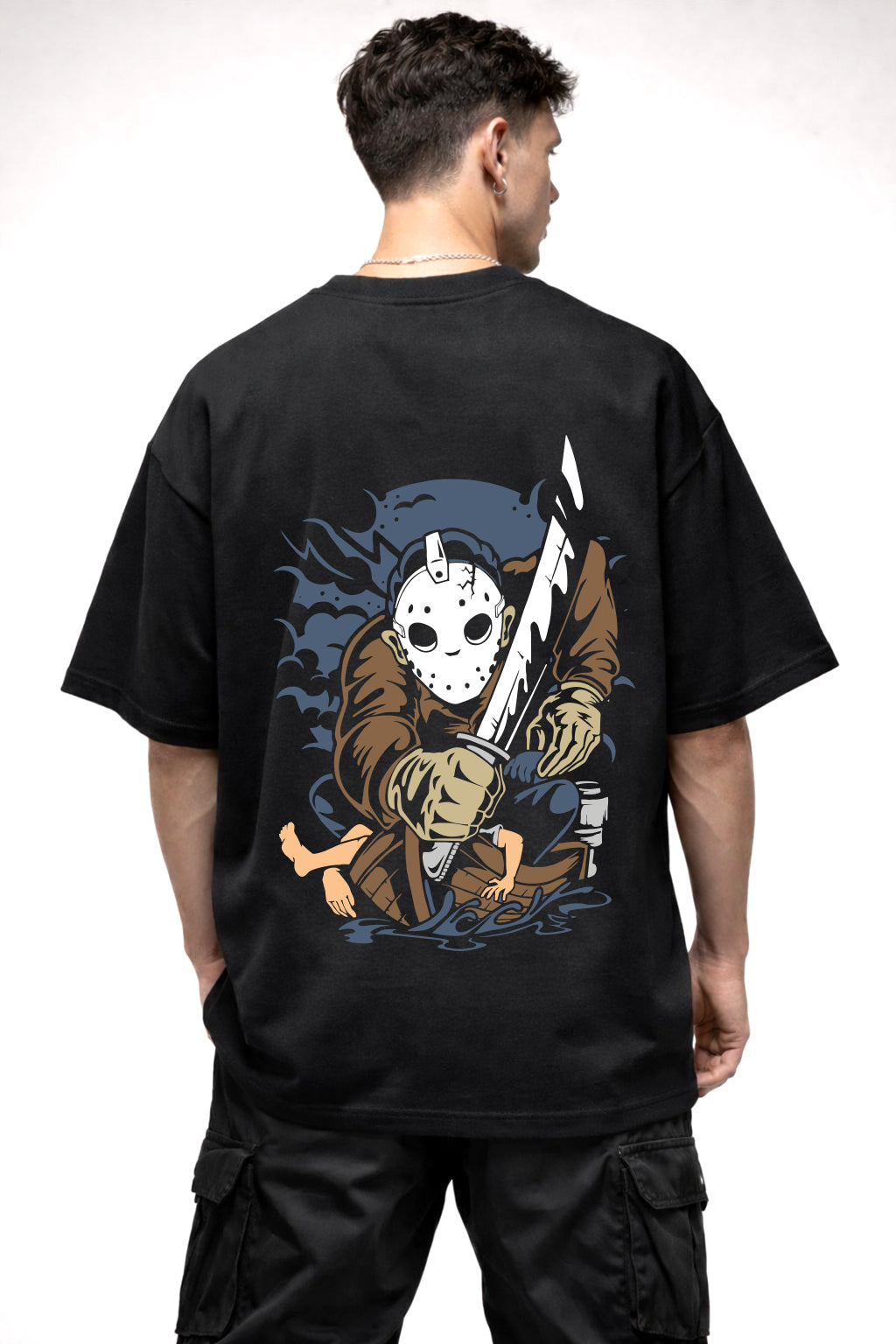 KILLER MASK GRAPHIC | BLACK OVERSIZED FIT TEE