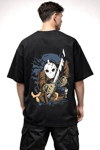 KILLER MASK GRAPHIC | BLACK OVERSIZED FIT TEE
