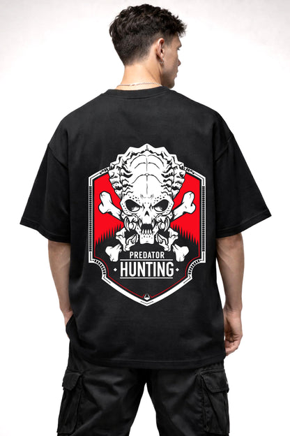 PREDATOR CARTOON GRAPHIC | BLACK OVERSIZED FIT TEE