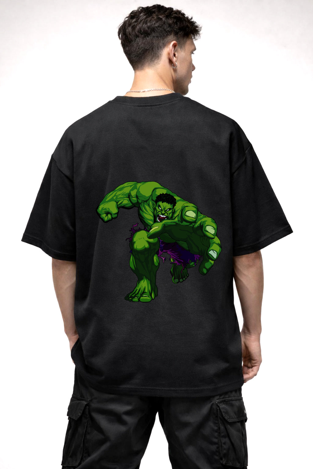 THE HULK GRAPHIC | BLACK OVERSIZED FIT TEE