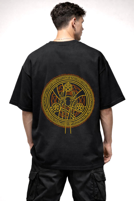 SPIDER LOGO  GRAPHIC | BLACK OVERSIZED FIT TEE