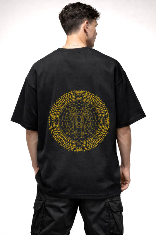 SPIDER LOGO  GRAPHIC | BLACK OVERSIZED FIT TEE