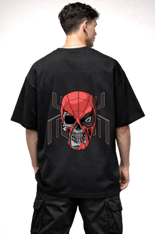 ZOMBIE SPIDER MAN GRAPHIC | BLACK OVERSIZED FIT TEE