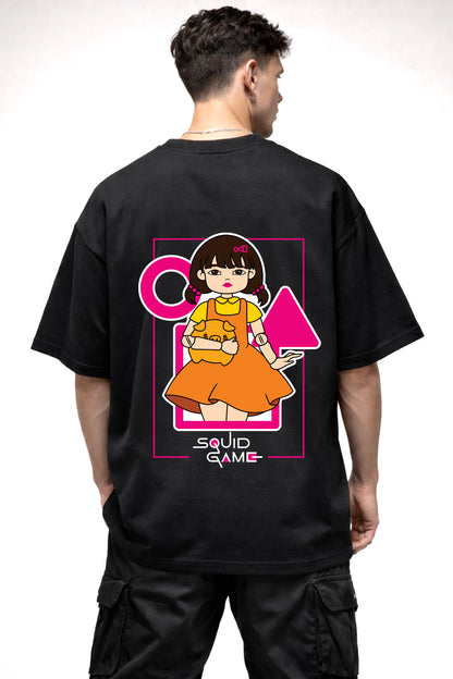 ROBOT DOLL GRAPHIC | BLACK OVERSIZED FIT TEE