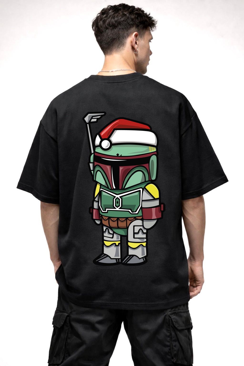 STAR WARS CHRISTMAS GRAPHIC | BLACK OVERSIZED FIT TEE