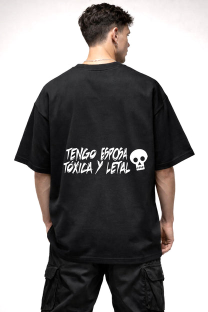 TANGO ESPOSA TOXICA Y LETAL GAPHIC | BLACK OVERSIZED FIT TEE