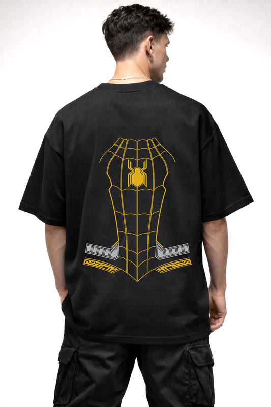 SPIDER SUIT LOGO GAPHIC | BLACK OVERSIZED FIT TEE